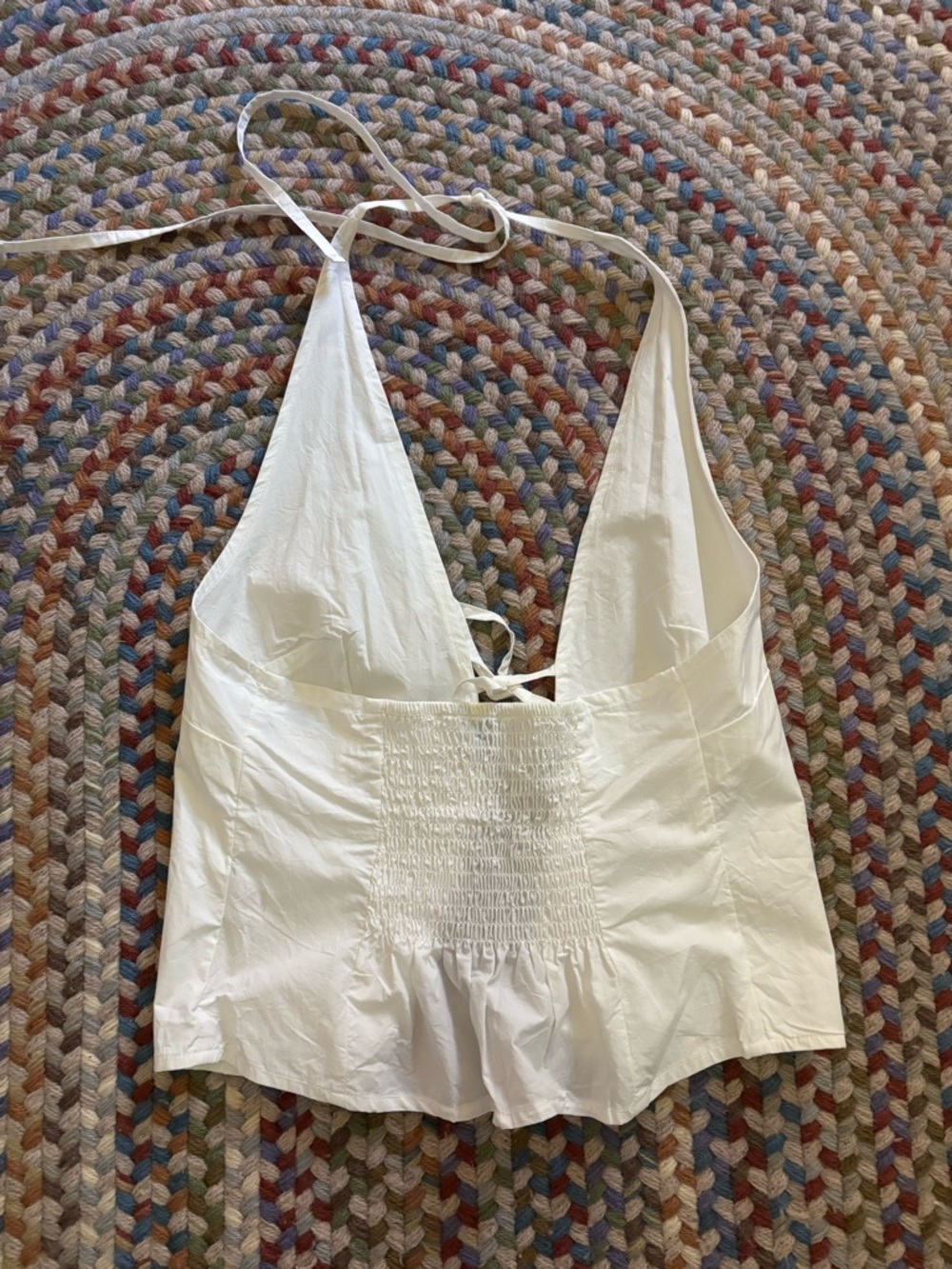 NWOT Deiji Studios Open Halter top (white) - Picture 3 of 4